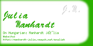 julia manhardt business card